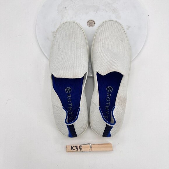 Rothy’s The Original Women Size 9.5  Bright White Slip On Flat Sneaker Shoes - Picture 12 of 14